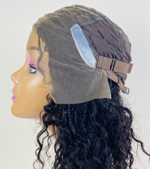 Ladies Small Cap Lace front Goddess Braid wig with Non slip Silicone