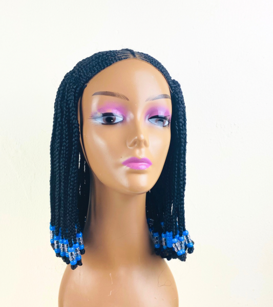 Children Lace front box braid wig. Black girls