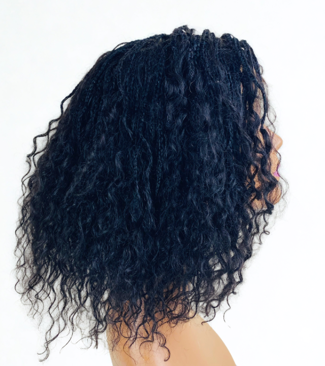 Ladies Small Cap Lace front Goddess Braid wig with Non slip Silicone