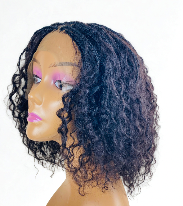 Ladies Small Cap Lace front Goddess Braid wig with Non slip Silicone