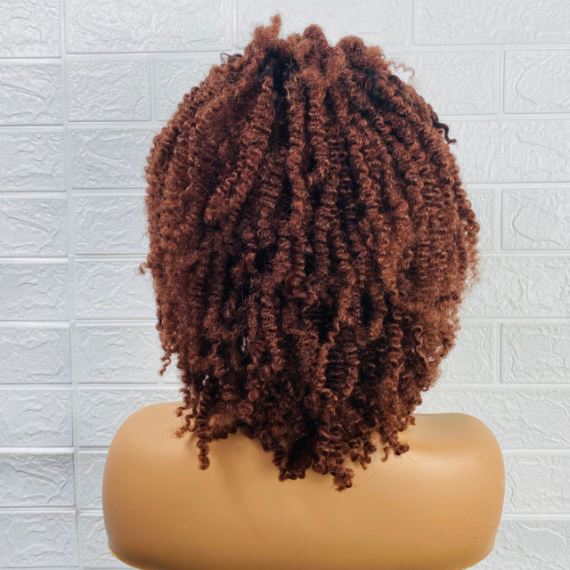 Tiwaoma  Afro Kinky curly wig Women Synthetic loose twist braided wig.