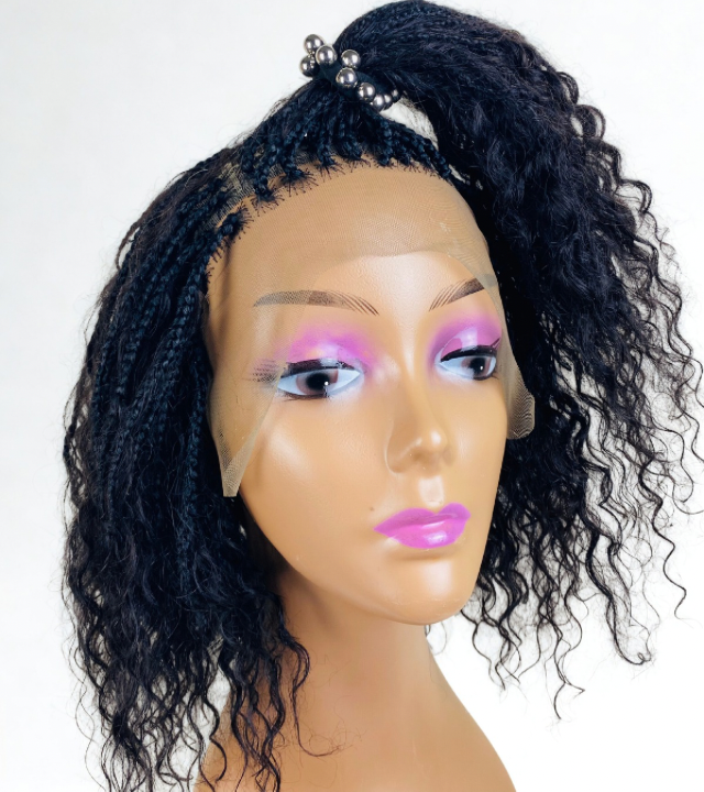 Ladies Small Cap Lace front Goddess Braid wig with Non slip Silicone