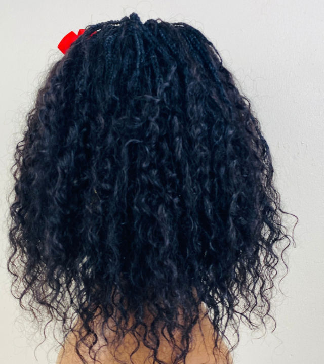 Ladies Small Cap Lace front Goddess Braid wig with Non slip Silicone