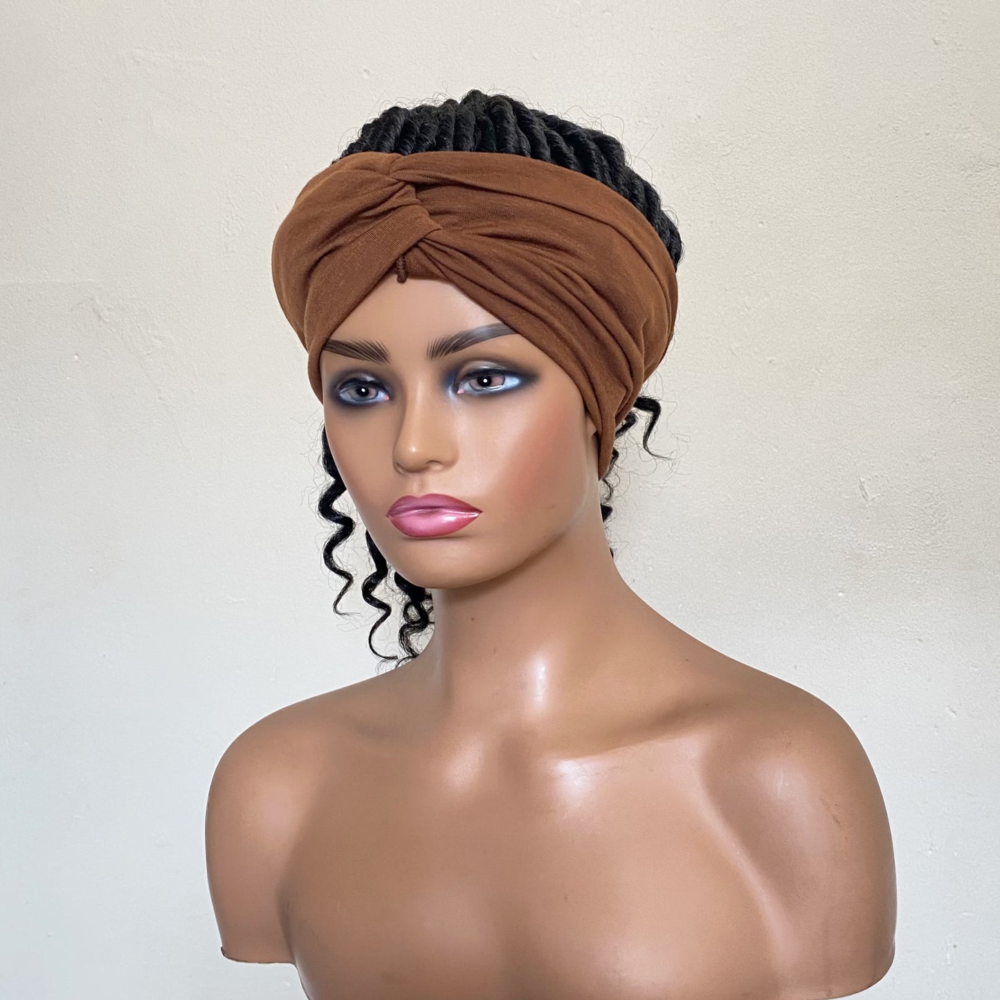 Straight Faux Locs  Headband Wig | Dread Locs Wig | Handmade Protective Style | Breathable Mesh Cap | Adjustable W