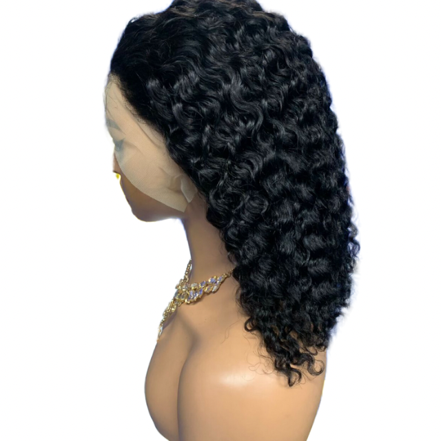 Custom Made Small Cap wig HD Lace Water Wave curly wig for women Human Hair Wig 20-21.5Inches Cap Head Wig