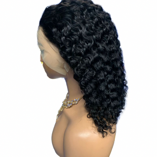 Custom Made Small Cap wig HD Lace Water Wave curly wig for women Human Hair Wig 20-21.5Inches Cap Head Wig