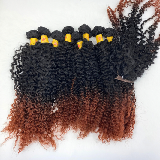 Soft Durable Human hair blend extensions  8Pcs with lace closure hair bundles 250grm