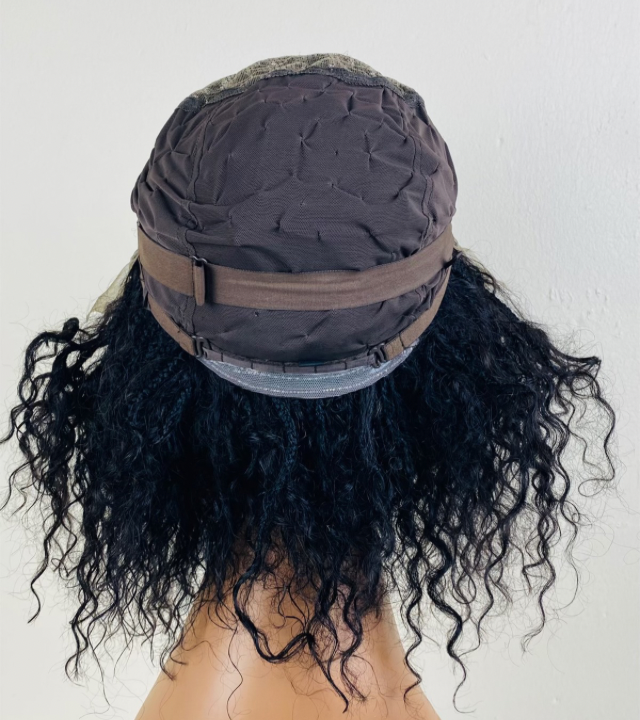 Ladies Small Cap Lace front Goddess Braid wig with Non slip Silicone