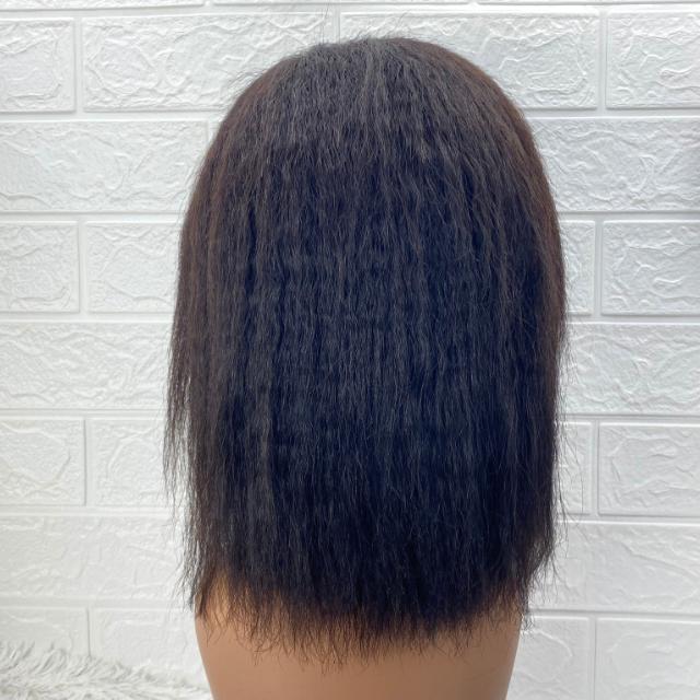 Small Cap Afro Kinky Straight Lace Front Human Hair Wig 20-21 inches Wig Cap