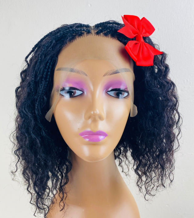 Ladies Small Cap Lace front Goddess Braid wig with Non slip Silicone