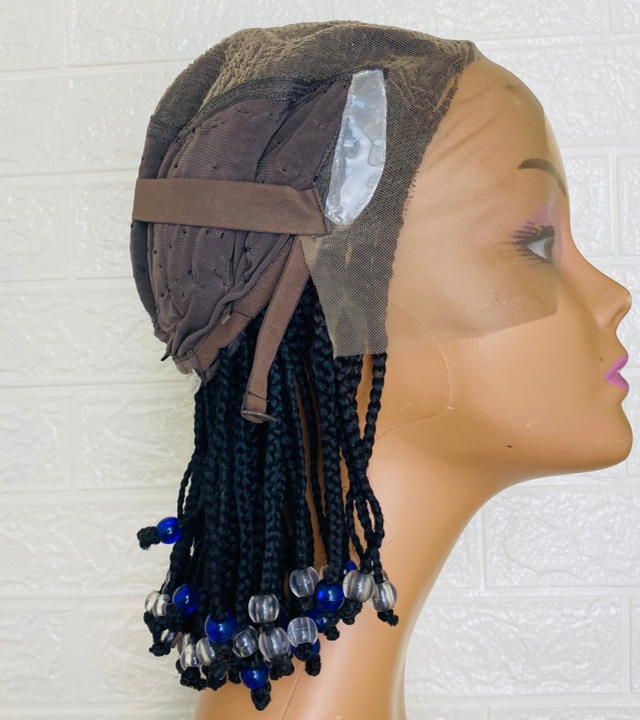 Kids Lace Front Cornrow wig with Non Slip Silicone. Temporary hair replacement for children