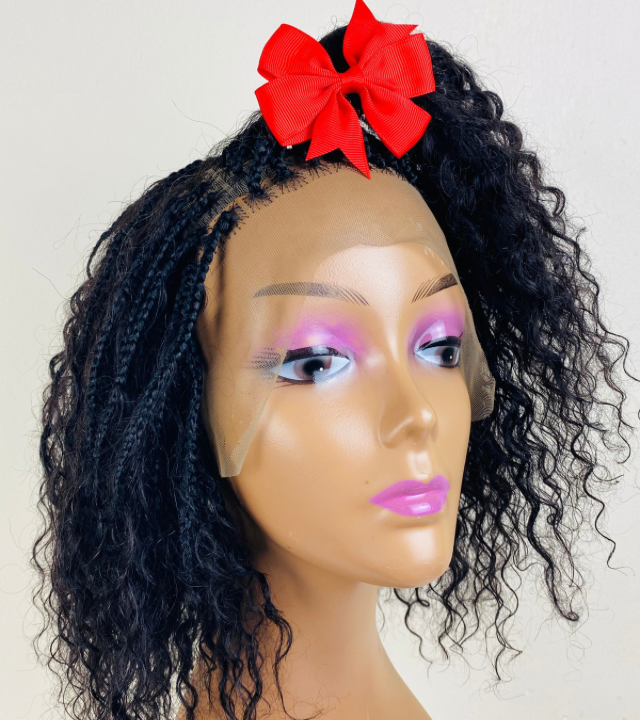 Ladies Small Cap Lace front Goddess Braid wig with Non slip Silicone