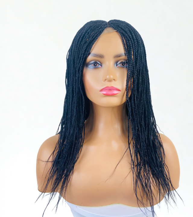 Micro braids wig box braided Bob wig black