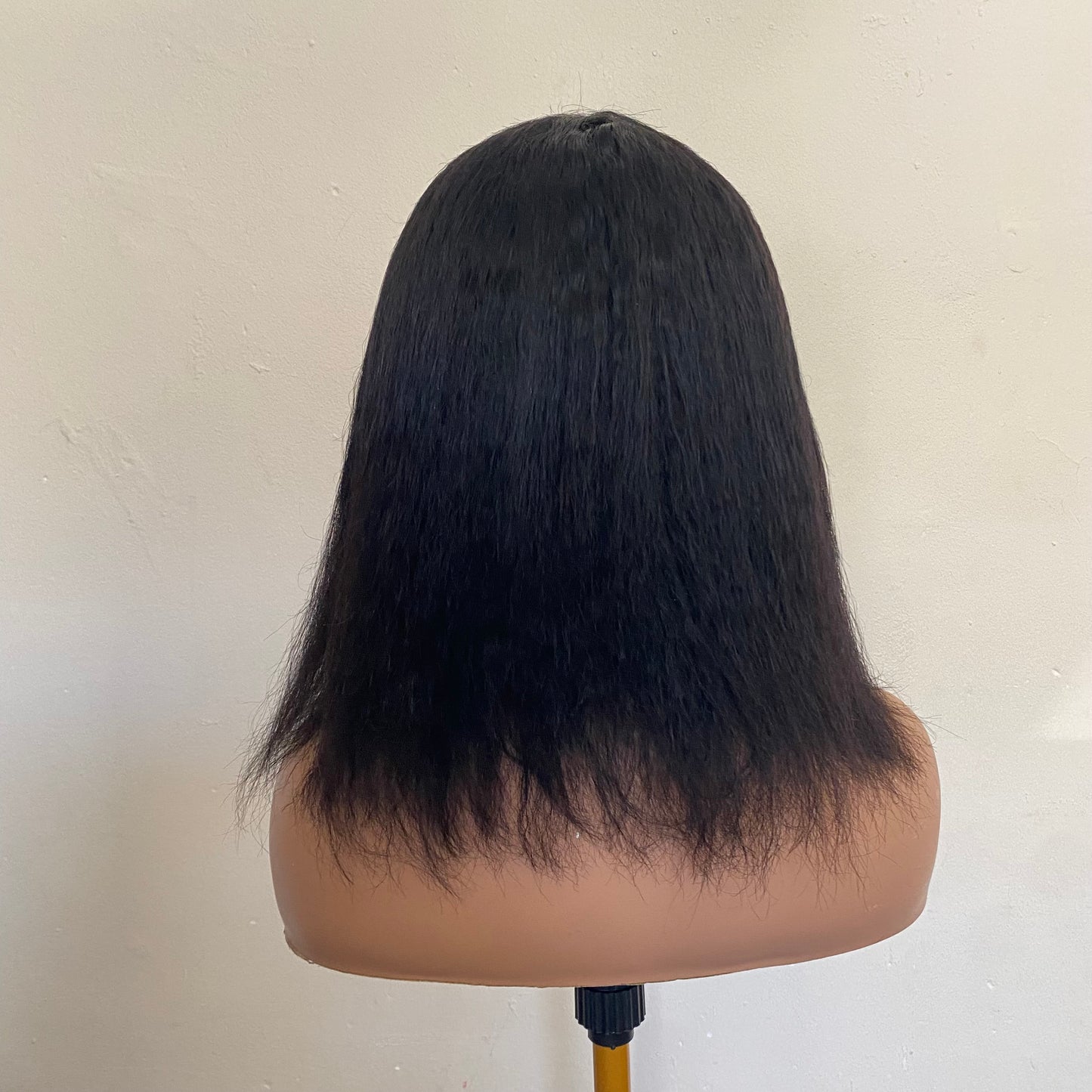 Non Slip Silicone Human Hair wig medical wig kinky straight closure wigs 250% Density