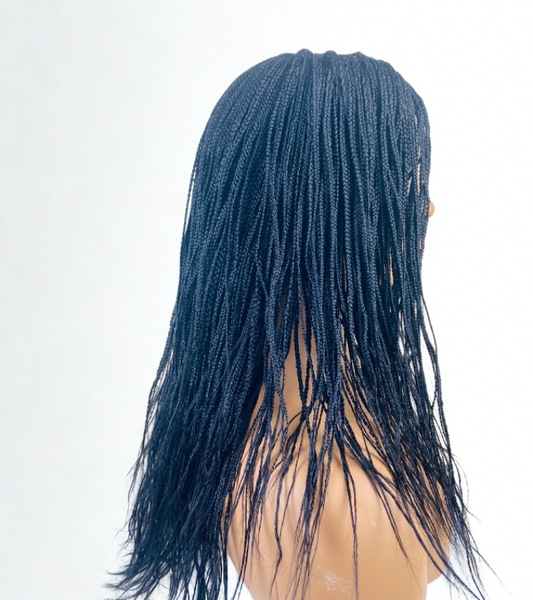 Micro braids wig box braided Bob wig black