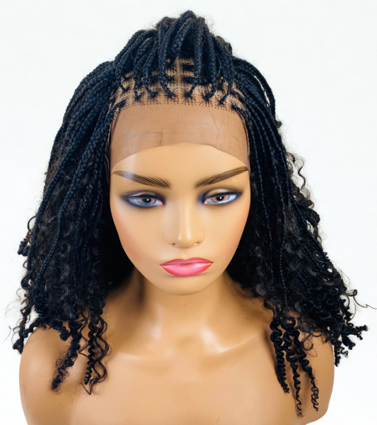 Ladies black Goddess braid  Wig synthetic wig