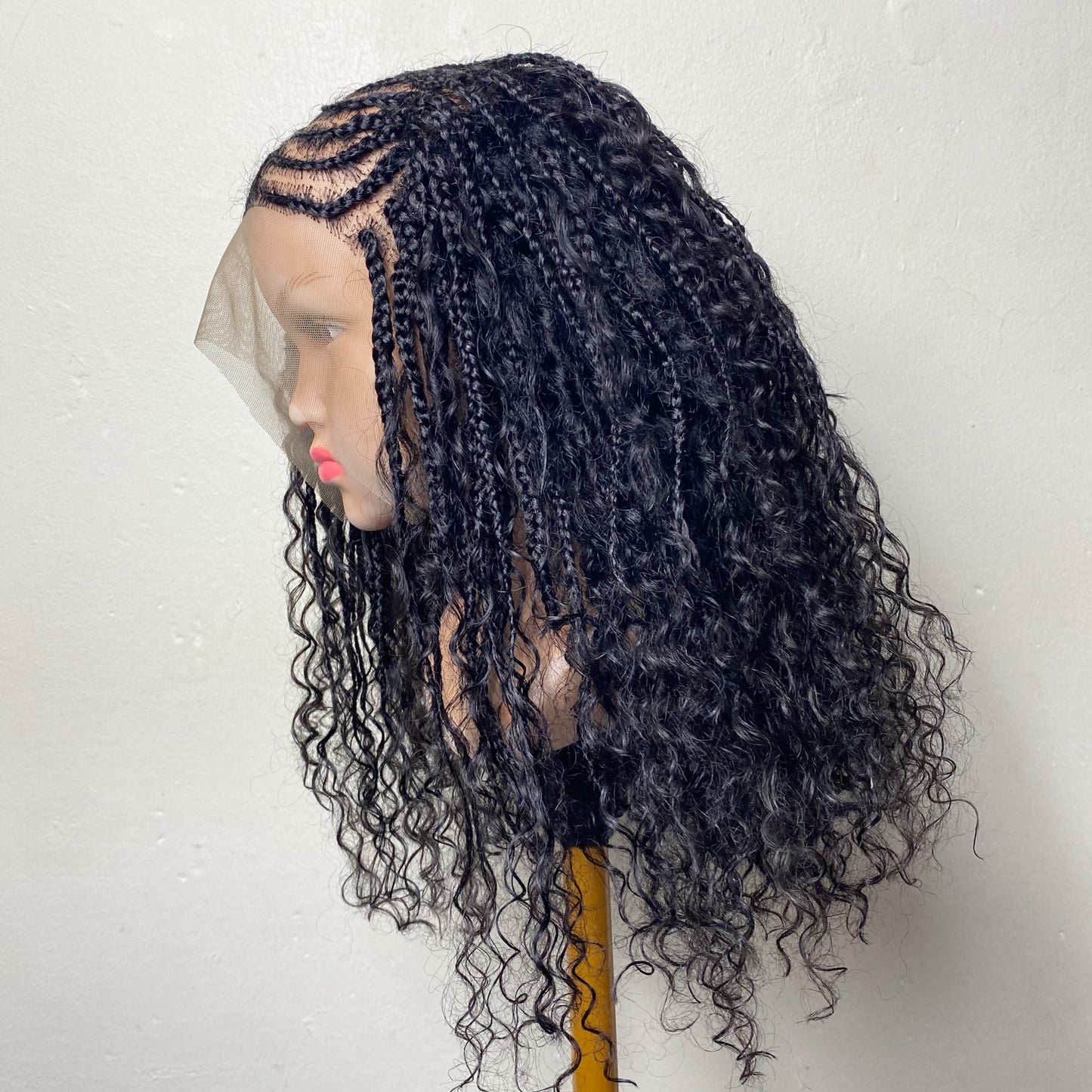 Confidence Boho Wig for Kids | Human Hair Braided Wig | Lace Front Alopecia Wig | Boho Fusion Construction | Lightweight Children’s Wig