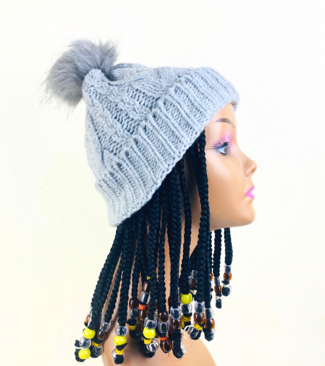 Children winter Braid Hat, Braided cap