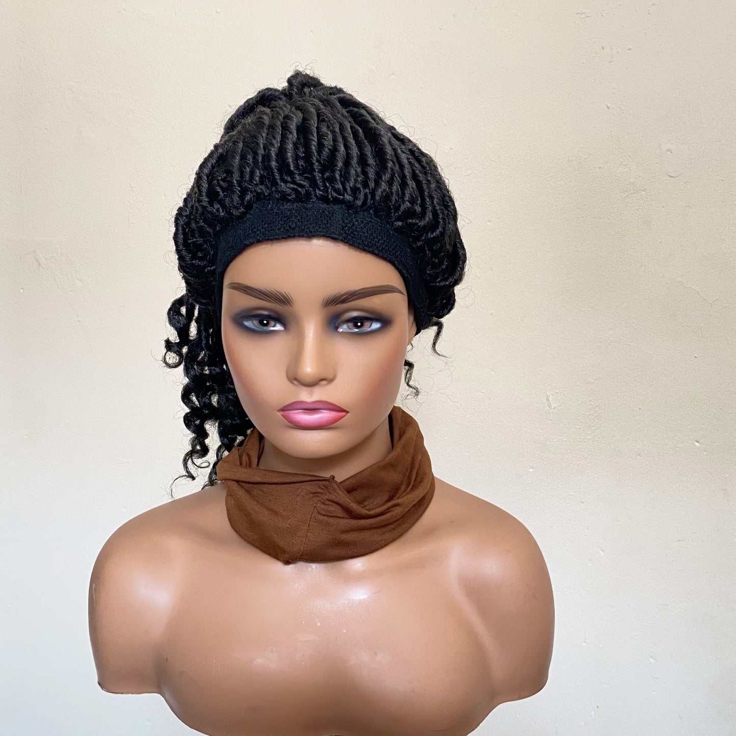 Straight Faux Locs  Headband Wig | Dread Locs Wig | Handmade Protective Style | Breathable Mesh Cap | Adjustable W