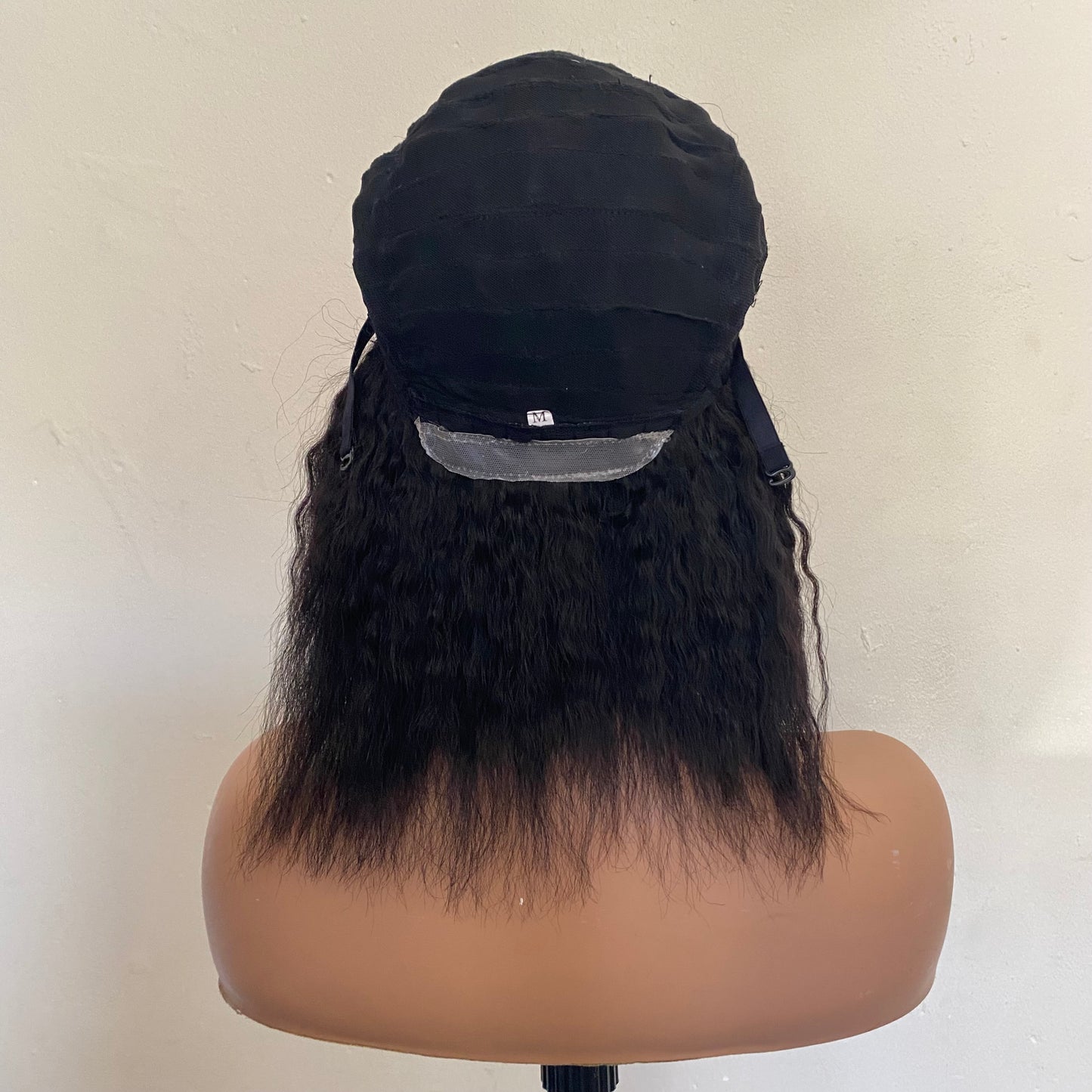Non Slip Silicone Human Hair wig medical wig kinky straight closure wigs 250% Density
