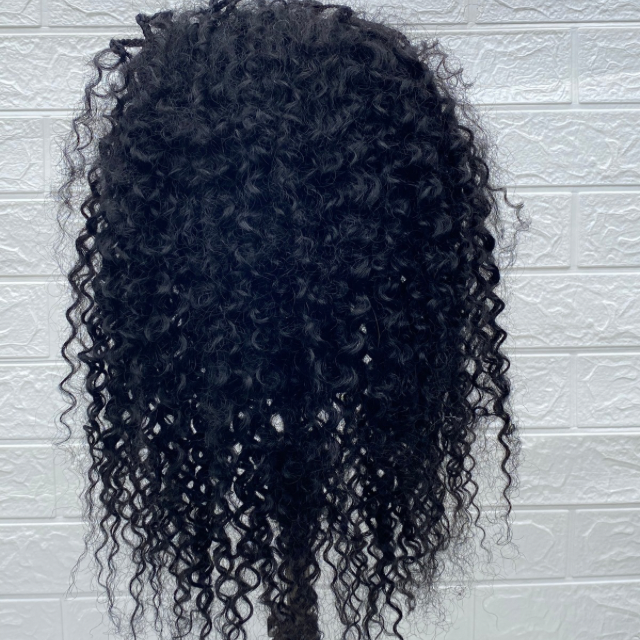 Children Cornrow Weave Wig Human Hair Mix Half weave Half Cornrow wigs for girls wig Hairloss and Alopecia
