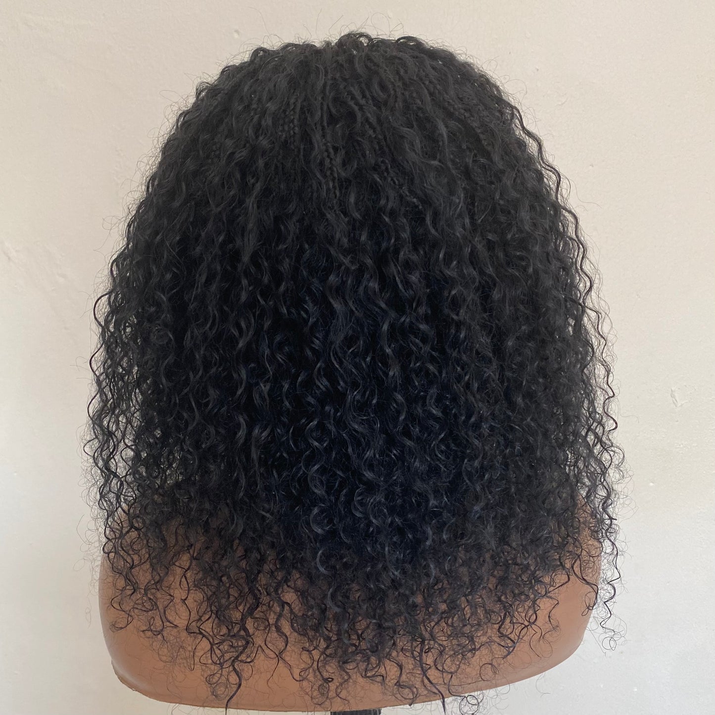 Human Hair blend Goddess Braid wig Boho braided wigs Short Bob wig Jerry curls