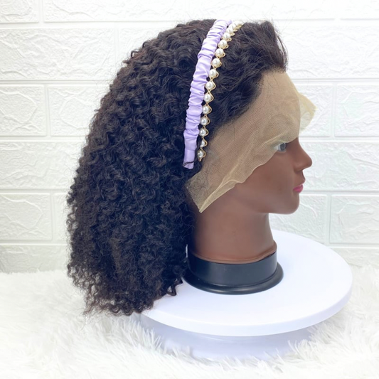 Kids Wig Afro Kinky Curly Human Hair Wig For Girls And Teens,Lace Frontal Wig