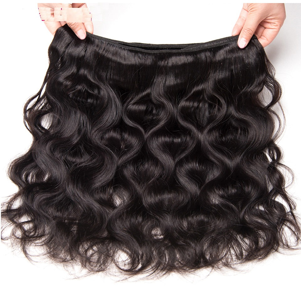 Body Wave Bundles Brazilian Hair Human Natural /Jet Black 8-30"Remy Extensions