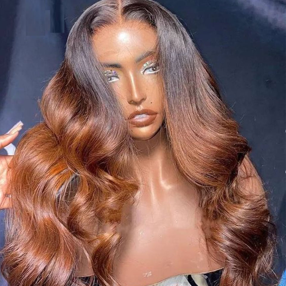 Transparent Lace Front Wig Human Hair 13x4 Honey Body Wave Lace Frontal Wig