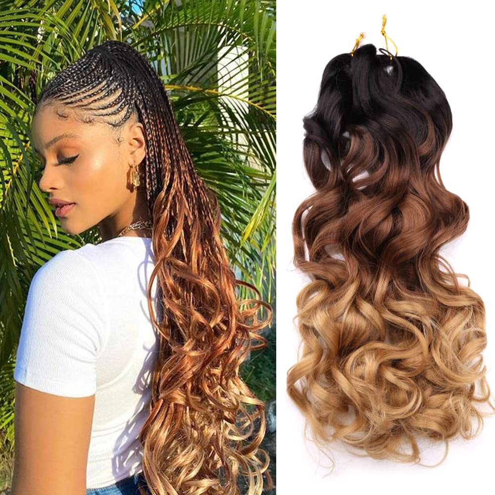Synthetic Loose Wave Braiding Hair Extensions Spiral Curls Crochet Pre Stretched